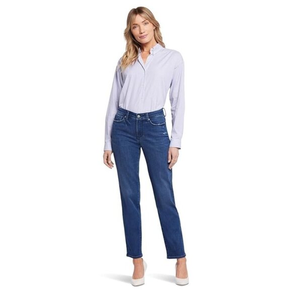 NYDJ Denim - NYDJ Womens Size 6 Riverwalk Blue  Emma Relaxed Slender Fit Jeans NEW